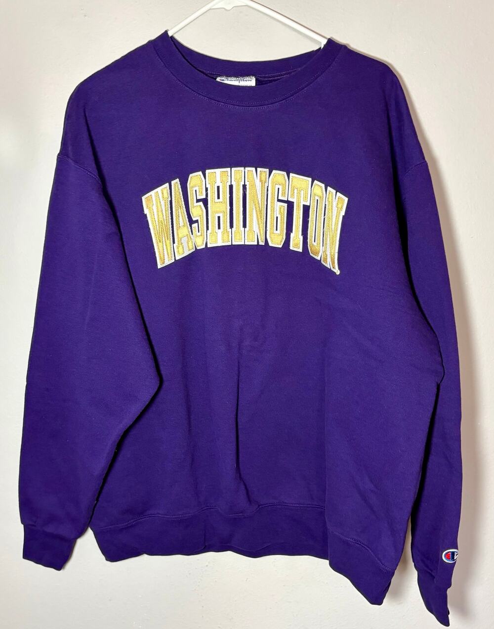 Vintage Washington Huskies Champion NCAA Purple Crewneck Sweatshirt Sz XL